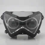 Motorcycle Accesorios Angel Eye LED Headlight Assembly Projector HID Xenon Head Light Faros Led Moto For Kawasaki Z800 Z250 Z300 - Image 6