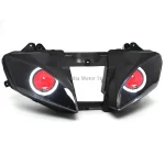 Motorcycle Custom HID Projector Headlight Assembly Angel Eye LED Headlight For Yamaha YZF R6 08-15 Headlamp Faros Led Moto Farol - Image 3