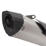 Slip on For Chinf318 Chinf 318 2020 Motorcycle Exhaust Escape Moto Muffler Tailpipe DB Killer Removable Carbon Fiber HeatGuard - Image 4